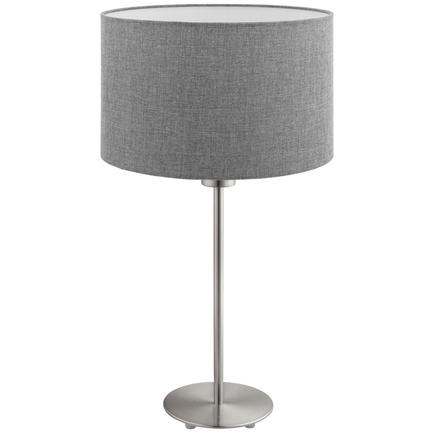 Eglo - Lampe de table LED TUNJA 1xE27/60W/230V 38,5 cm chrome mat/gris