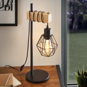 Eglo - Lampe de table TOWNSHEND 1xE27/60W/230V - FSC certifié