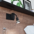 Eglo - LED-armatuur voor stopcontact 1xGU10/4,5W/230V zwart