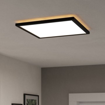 Eglo - LED Badkamer plafondlamp LED/17,6W/230V 2700/4000/6500K 39x39 cm IP44 zwart
