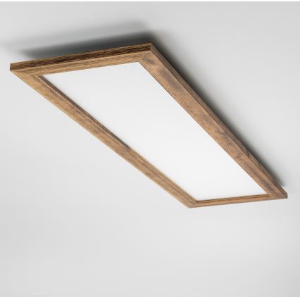 Eglo - LED Bevestigd lichtpaneel SALOBRENA-RW WOOD LED/34W/230V 2700/4000K 124x34 cm bruin