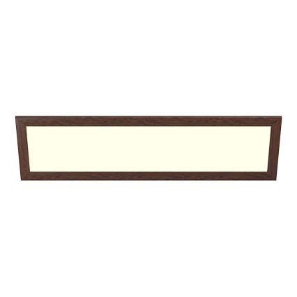 Eglo - LED Bevestigd lichtpaneel SALOBRENA-RW WOOD LED/34W/230V 2700/4000K 124x34 cm donkerbruin