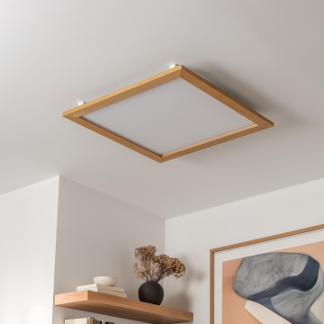 Eglo - LED Bevestigd lichtpaneel SALOBRENA-RW WOOD LED/34W/230V 2700/4000K 64x64 cm bruin