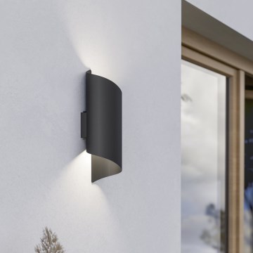 Eglo - LED buitenwandlamp 2xLED/4W/230V 2700/4000/6000K IP44 zwart