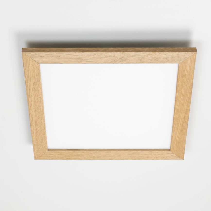 Eglo - LED Dimbaar bevestigd lichtpaneel POZZALLO WOOD LED/21W/230V 2700-6500K 49,5x49,5 cm bruin + afstandsbediening