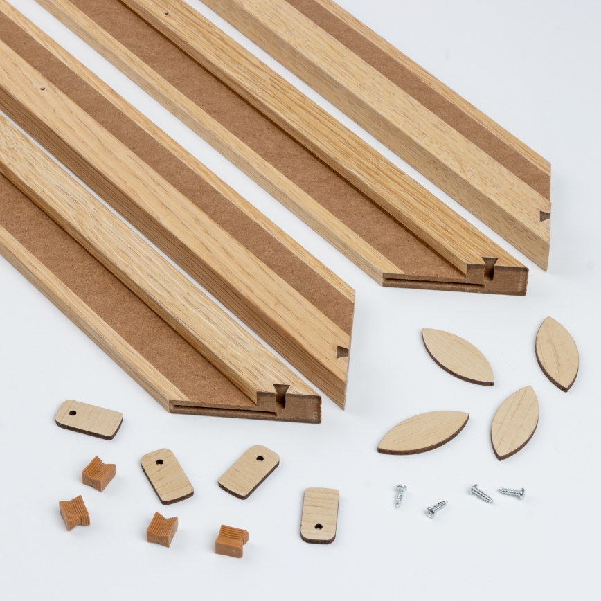 Eglo - LED Dimbaar bevestigd lichtpaneel POZZALLO WOOD LED/21W/230V 2700-6500K 49,5x49,5 cm bruin + afstandsbediening