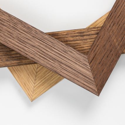 Eglo - LED Dimbaar bevestigd lichtpaneel POZZALLO WOOD LED/21W/230V 2700-6500K 49,5x49,5 cm bruin + afstandsbediening