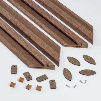 Eglo - LED Dimbaar bevestigd lichtpaneel POZZALLO WOOD LED/21W/230V 2700-6500K 49,5x49,5 cm donkerbruin + afstandsbediening