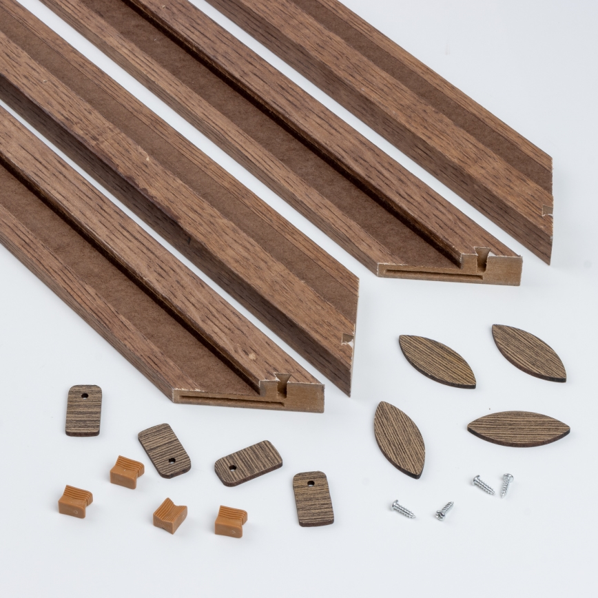 Eglo - LED Dimbaar bevestigd lichtpaneel POZZALLO WOOD LED/21W/230V 2700-6500K 49,5x49,5 cm donkerbruin + afstandsbediening