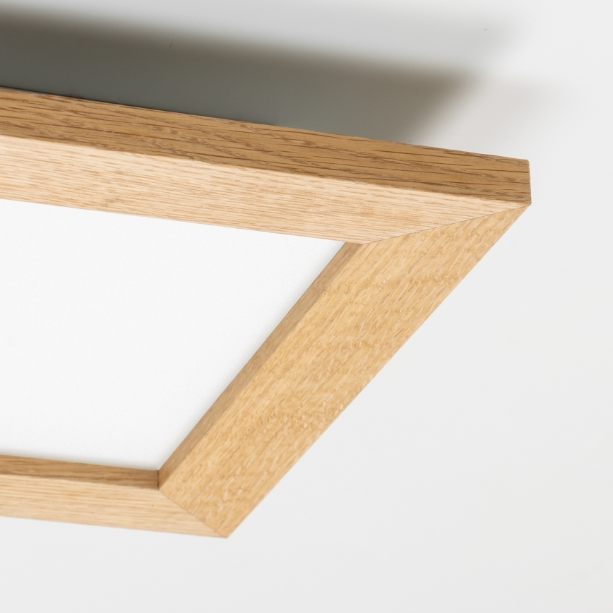 Eglo - LED Dimbaar bevestigd lichtpaneel SALOBRENA 2 WOOD LED/16W/230V 4000K 34x34 cm bruin
