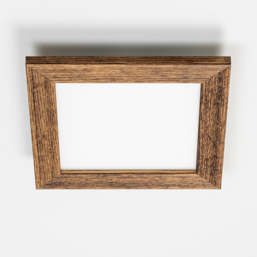 Eglo - LED Dimbaar bevestigd lichtpaneel SALOBRENA 2 WOOD LED/16W/230V 4000K 34x34 cm bruin