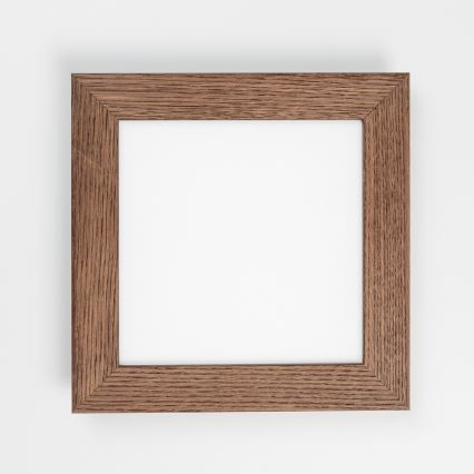 Eglo - LED Dimbaar bevestigd lichtpaneel SALOBRENA 2 WOOD LED/16W/230V 4000K 34x34 cm donkerbruin