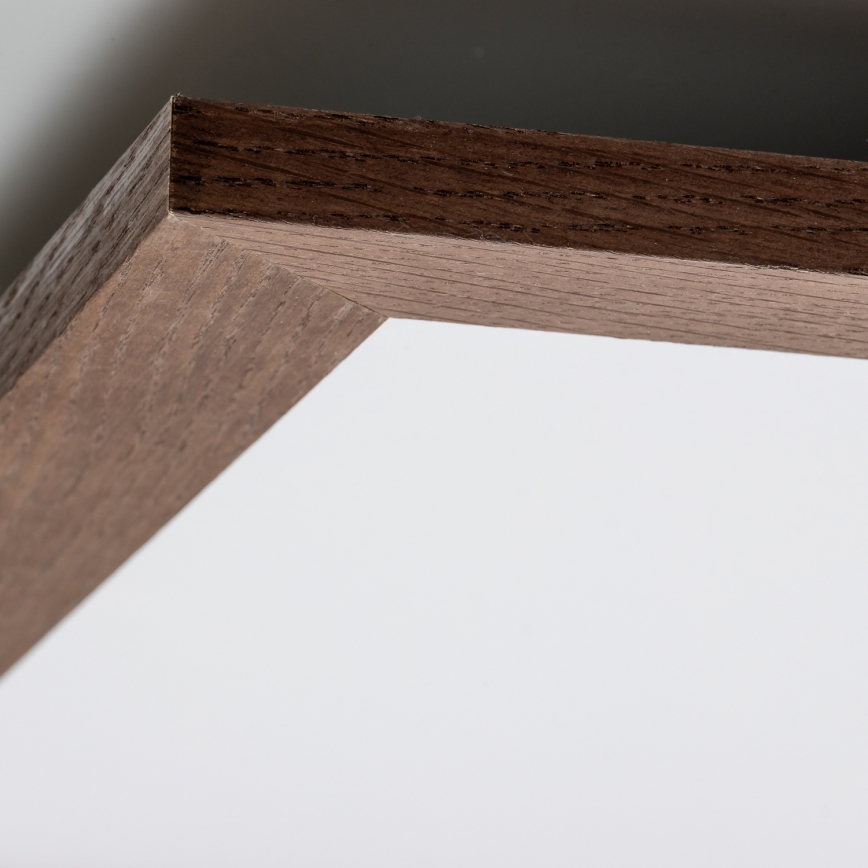 Eglo - LED Dimbaar bevestigd lichtpaneel SALOBRENA-CL WOOD LED/31W/230V 2700-6500K 64x64 cm donkerbruin
