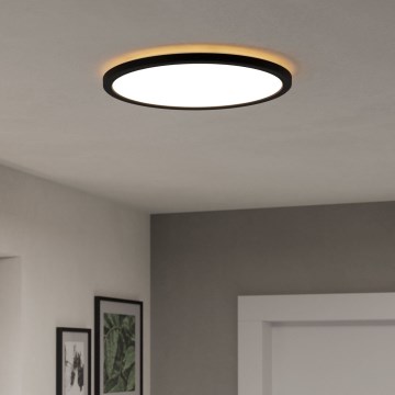 Eglo - LED Dimbare badkamer plafondverlichting LED/18,5W/230V 2700-6500K diameter 38,9 cm IP44 zwart + afstandsbediening