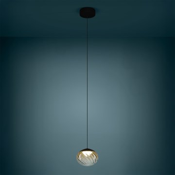 Eglo - LED-dimbare kabelhanglamp LED/5,8W/230V 2200-6500K beige/rookglas + afstandsbediening