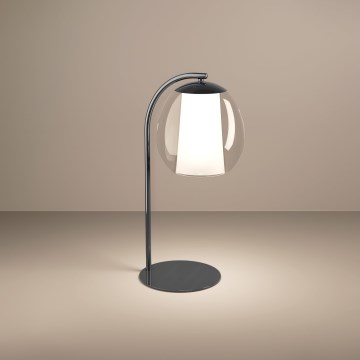 Eglo - LED-dimbare tafellamp LED/5,5W/230V + LED/1,6W 2200-6500K zwart-chroom