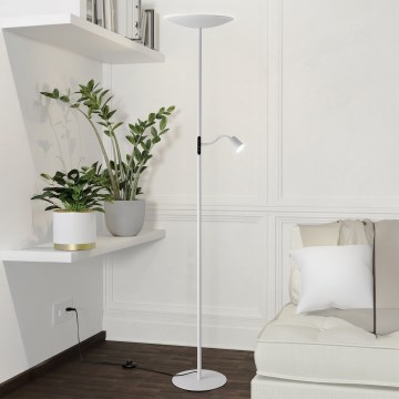 Eglo - LED dimbare vloerlamp LED/26,5W/230V + LED/4W wit