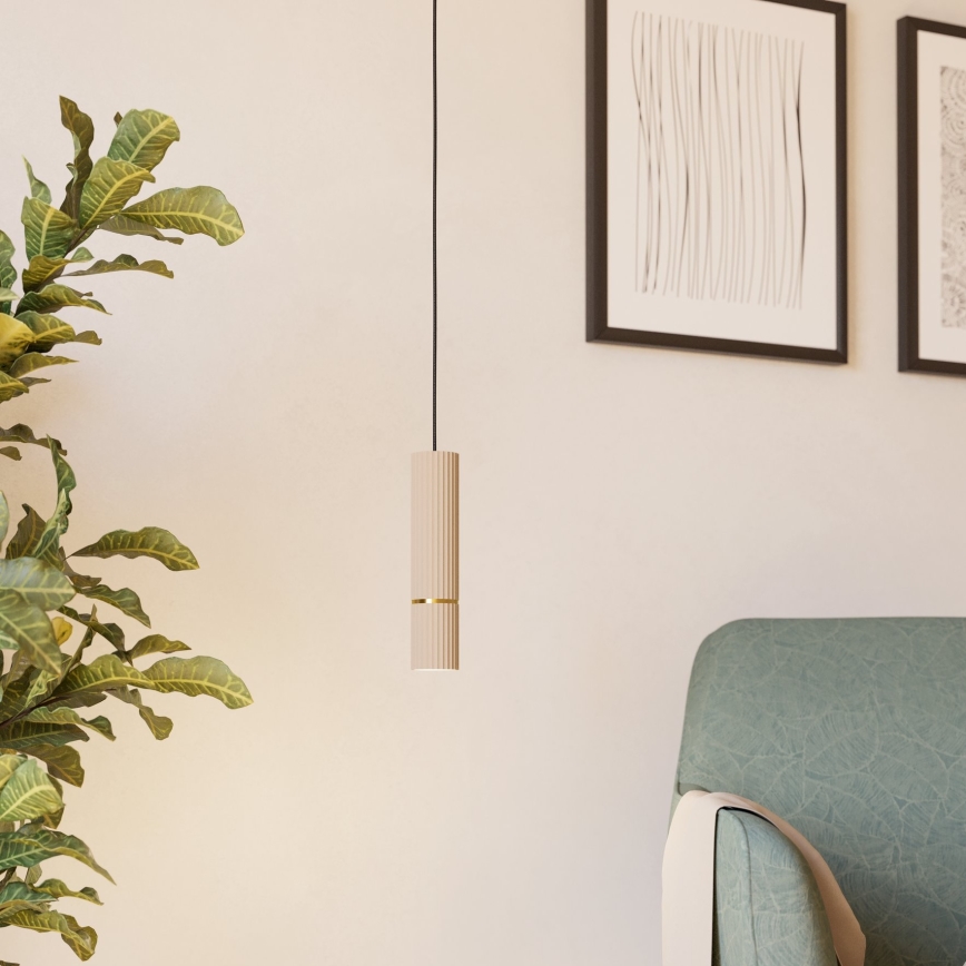 Eglo - LED Hanglamp aan een koord 1xGU10/5W/230V 3000K beige