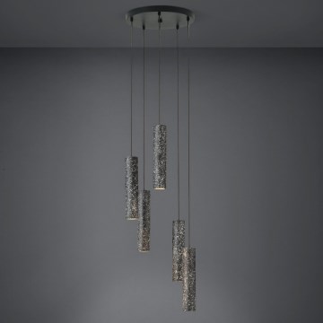 Eglo - LED Hanglamp aan een koord 5x GU10 / 4,5W / 230V