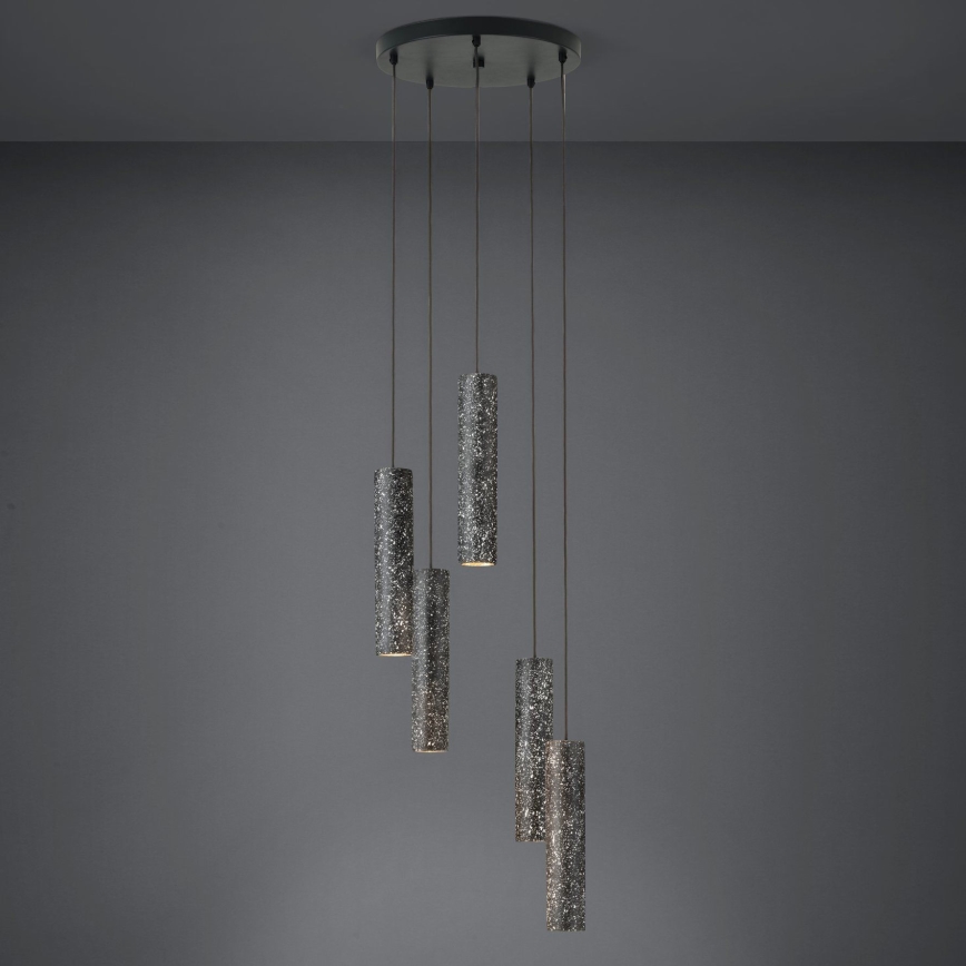 Eglo - LED Hanglamp aan een koord 5x GU10 / 4,5W / 230V