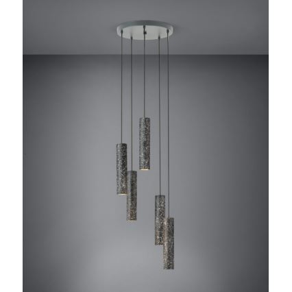 Eglo - LED Hanglamp aan een koord 5x GU10 / 4,5W / 230V