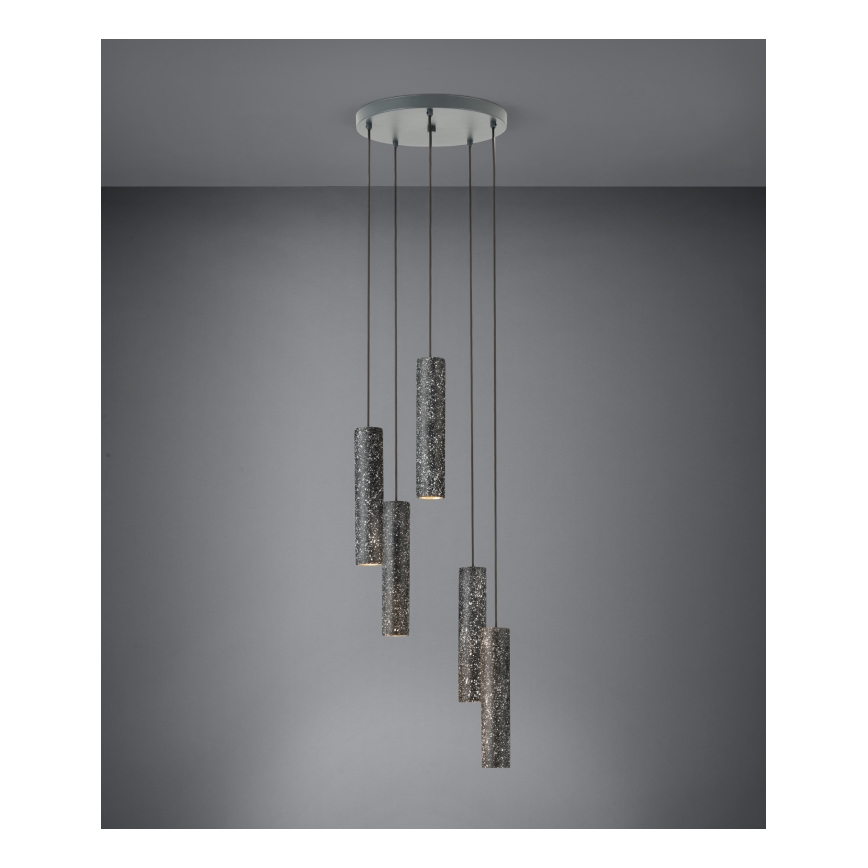Eglo - LED Hanglamp aan een koord 5x GU10 / 4,5W / 230V