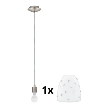Eglo - LED Hanglamp aan een koord MY CHOICE 1xE14/4W/230V  mat chroom/wit