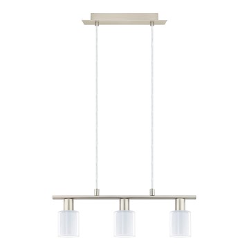 Eglo - LED Hanglamp aan een koord MY CHOICE 3xE14/4W/230V mat chroom/wit