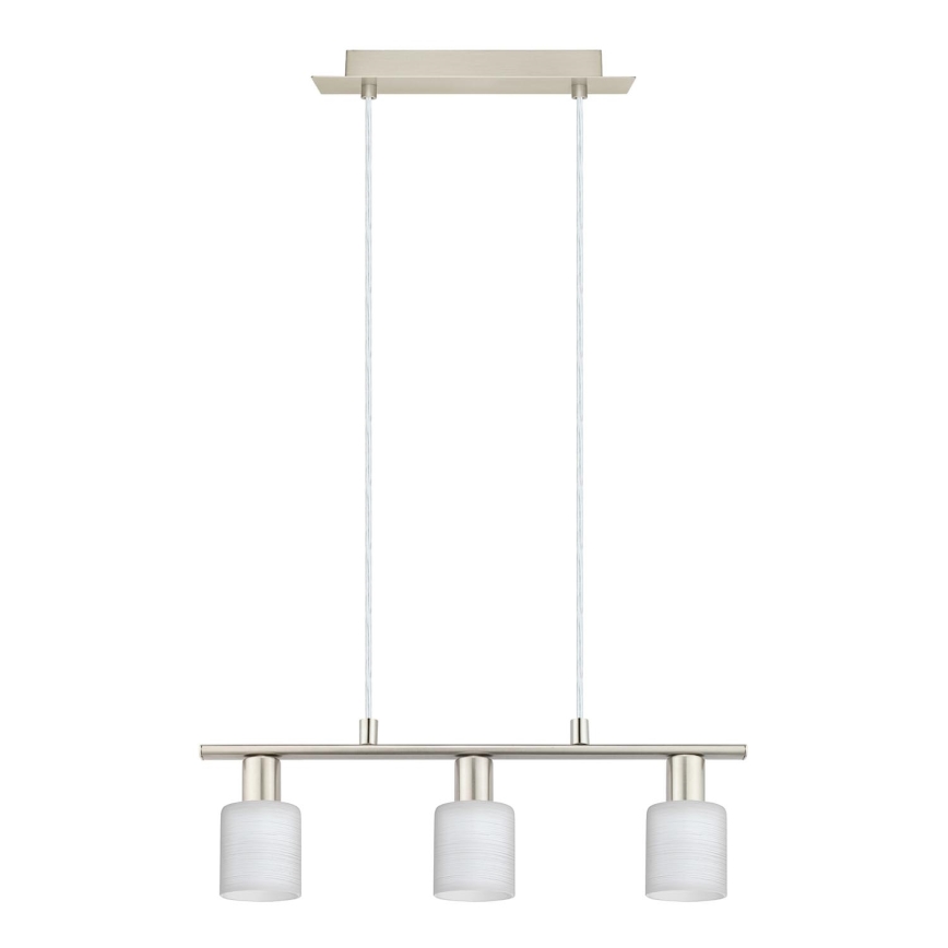 Eglo - LED Hanglamp aan een koord MY CHOICE 3xE14/4W/230V mat chroom/wit