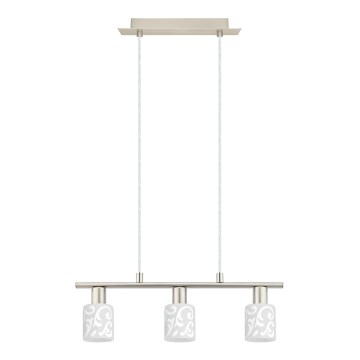 Eglo - LED Hanglamp aan een koord MY CHOICE 3xE14/4W/230V mat chroom/wit