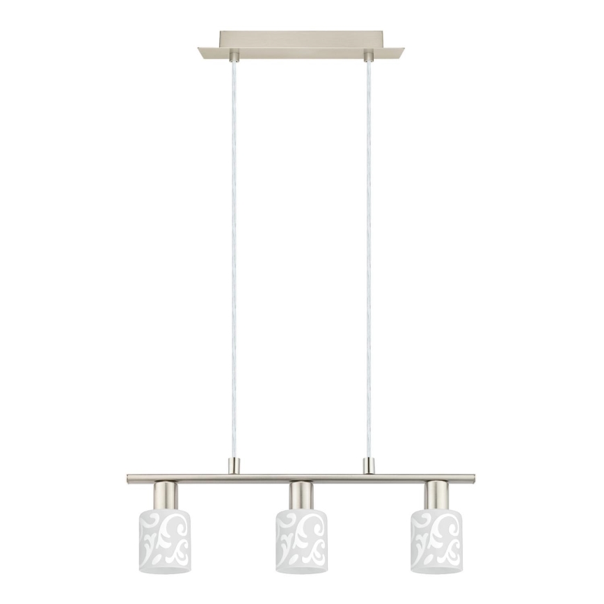 Eglo - LED Hanglamp aan een koord MY CHOICE 3xE14/4W/230V mat chroom/wit