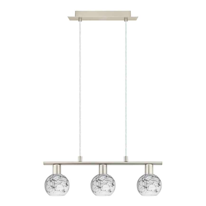 Eglo - LED Hanglamp aan een koord MY CHOICE 3xE14/4W/230V mat chroom/wit/zwart