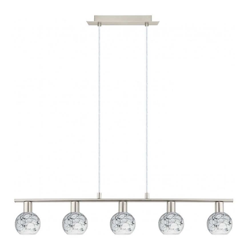 Eglo - LED Hanglamp aan een koord MY CHOICE 5xE14/4W/230V mat chroom/wit/zwart