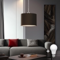 Eglo - LED Hanglamp aan een koord TUNJA 1xE27/60W/230V bruin