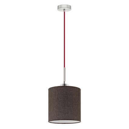Eglo - LED Hanglamp aan een koord TUNJA 1xE27/60W/230V bruin