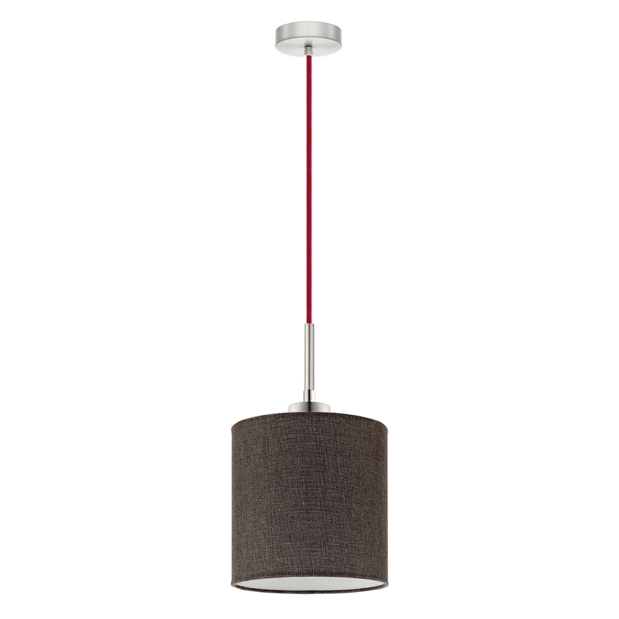 Eglo - LED Hanglamp aan een koord TUNJA 1xE27/60W/230V bruin