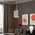 Eglo - LED Hanglamp aan een koord TUNJA 1xE27/60W/230V grijs