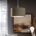 Eglo - LED Hanglamp aan een koord TUNJA 1xE27/60W/230V taupe