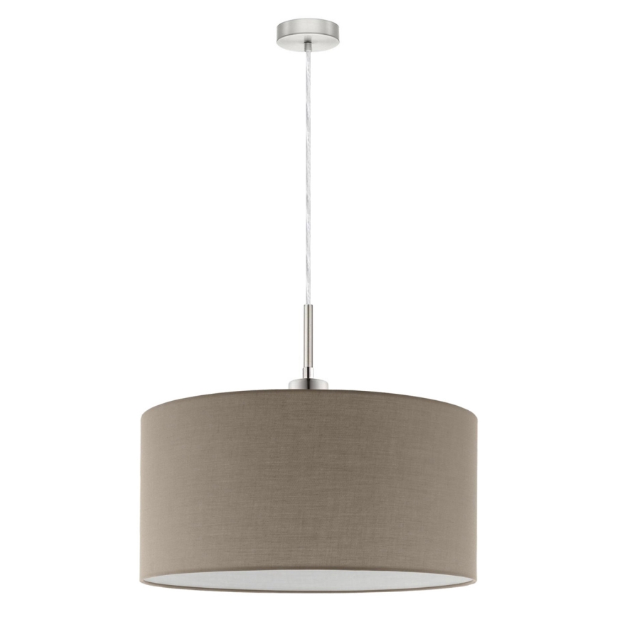 Eglo - LED Hanglamp aan een koord TUNJA 1xE27/60W/230V taupe