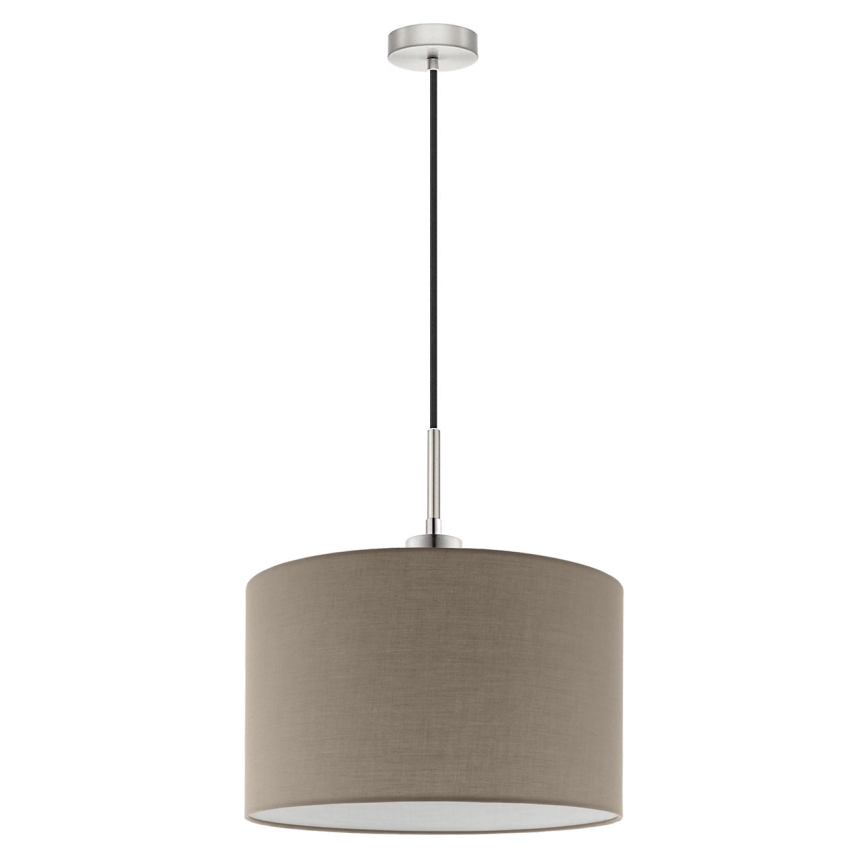 Eglo - LED Hanglamp aan een koord TUNJA 1xE27/60W/230V taupe