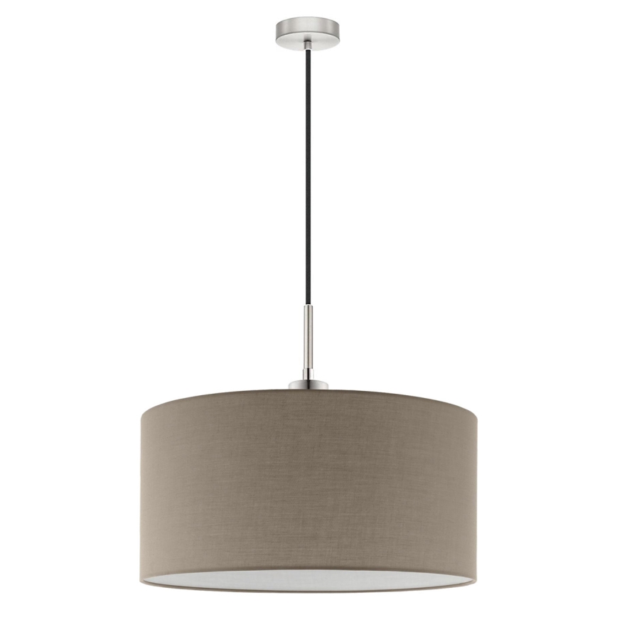 Eglo - LED Hanglamp aan een koord TUNJA 1xE27/60W/230V taupe