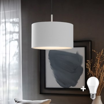Eglo - LED Hanglamp aan een koord TUNJA 1xE27/60W/230V wit