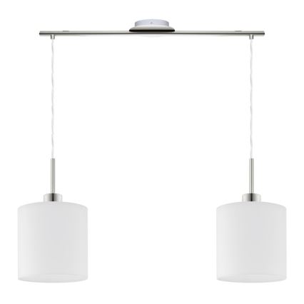 Eglo - LED Hanglamp aan een koord TUNJA 2xE27/60W/230V wit