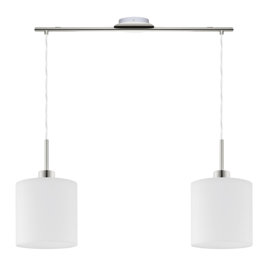 Eglo - LED Hanglamp aan een koord TUNJA 2xE27/60W/230V wit