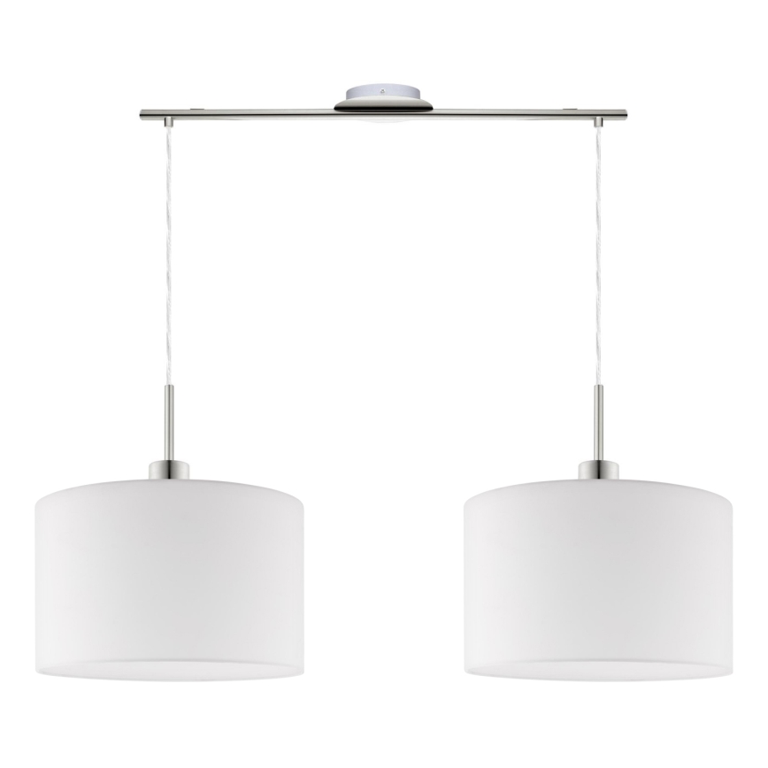 Eglo - LED Hanglamp aan een koord TUNJA 2xE27/60W/230V wit