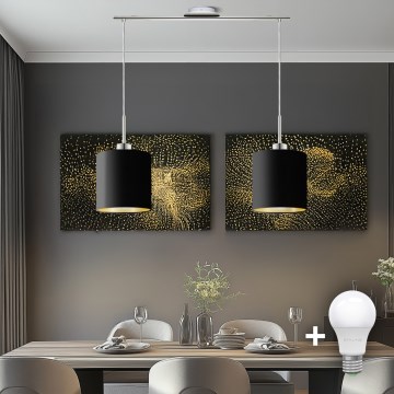 Eglo - LED Hanglamp aan een koord TUNJA 2xE27/60W/230V zwart