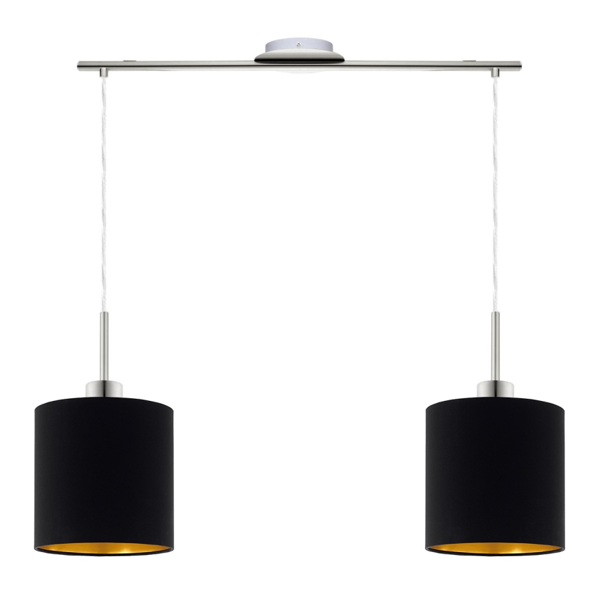 Eglo - LED Hanglamp aan een koord TUNJA 2xE27/60W/230V zwart