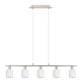 Eglo - LED Hanglamp aan kabel MY CHOICE 5xE14/4W/230V mat chroom/wit
