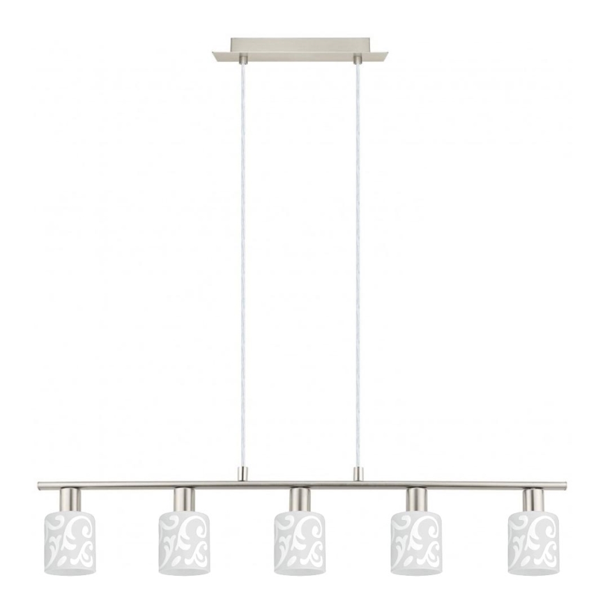 Eglo - LED Hanglamp aan kabel MY CHOICE 5xE14/4W/230V mat chroom/wit