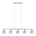 Eglo - LED Hanglamp aan kabel MY CHOICE 5xE14/4W/230V mat chroom/wit/zwart
